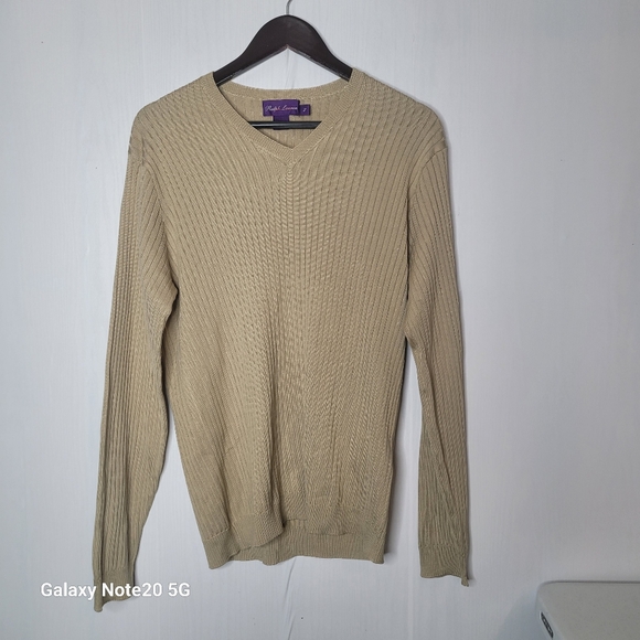 NWOT Ralph Lauren Purple Label Silk Ribbed Sweater Size Large - Picture 6 of 12